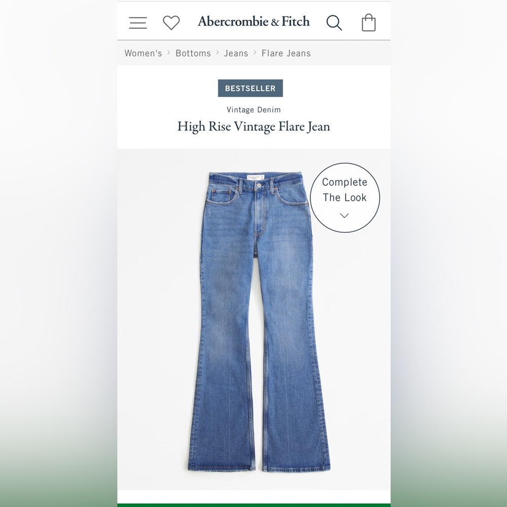 Abercrombie high rise vintage Jean